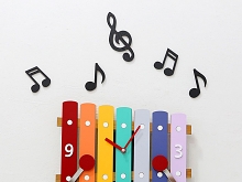 Xylophone Non Ticking Silent Wall Clock