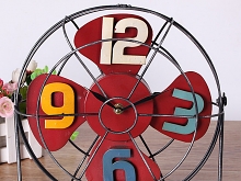 Retro Iron Fan Clock