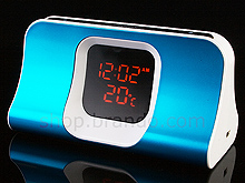 USB 3-Port Hub Combo with Alarm Clock and Thermometer