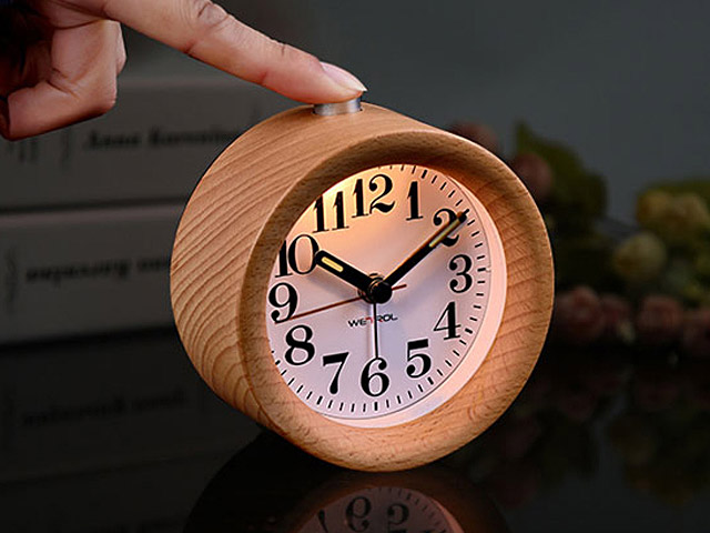 Beech Mini Alarm Clock