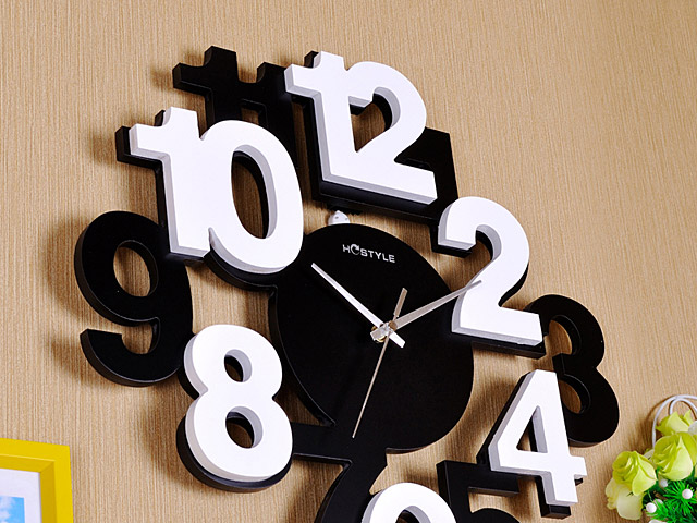 3D Double Color Wooden Wall Clock