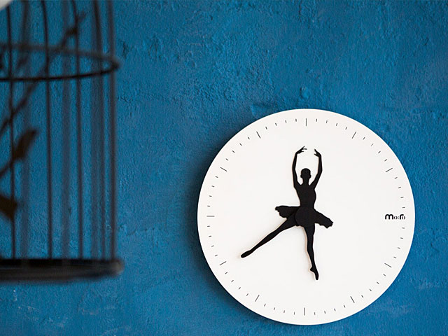 Swan Lake Non Ticking Silent Wall Clock