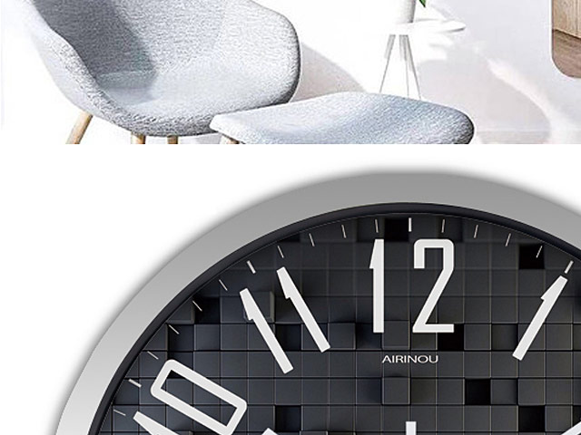 3D Block Wall Clock