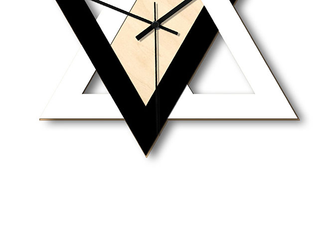Black White Triangle Wall Clock