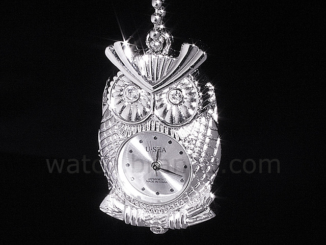 USB Jewel Owl Watch Necklace Flash Drive