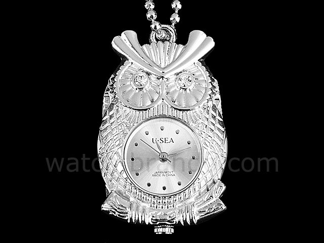 USB Jewel Owl Watch Necklace Flash Drive