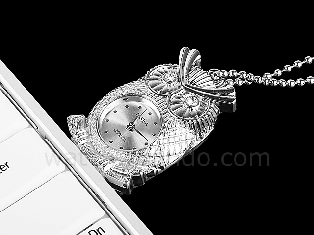 USB Jewel Owl Watch Necklace Flash Drive