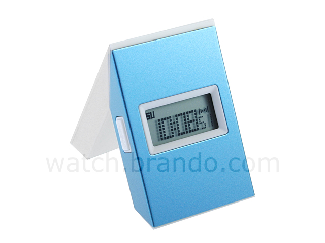 Twist Metal Framed LCD Alarm Clock