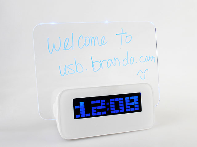 Erasable Memo Board Alarm Clock