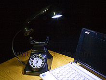 USB Retro Telephone Light with Alarm Clock