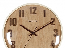 Convex Glass Wooden Clock