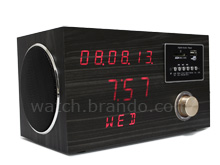 Wooden Sound Box Clock