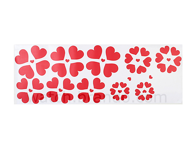 Wall Sticker Decorative Clock - Hearts
