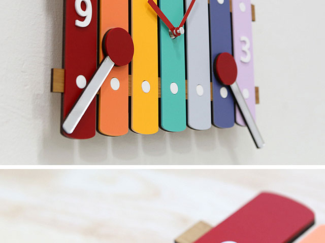 Xylophone Non Ticking Silent Wall Clock