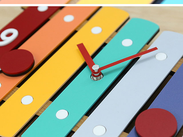 Xylophone Non Ticking Silent Wall Clock