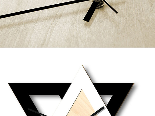 Black White Triangle Wall Clock