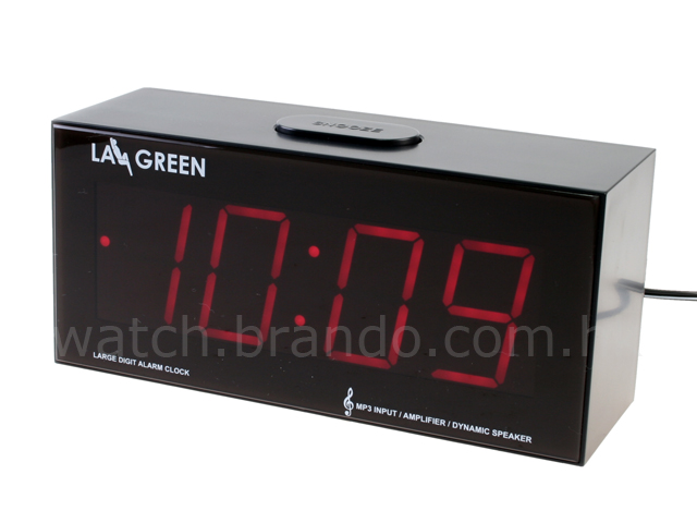 LED Digit Alarm Clock w/ Speaker