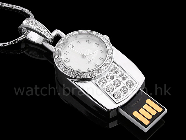 USB Jewel Watch Necklace Flash Drive