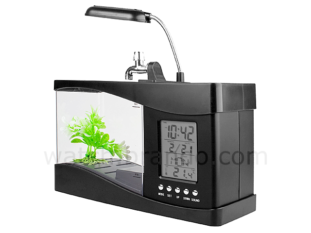 USB Aquarium with Alarm Clock and Thermometer
