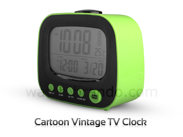 Cartoon Vintage TV Clock