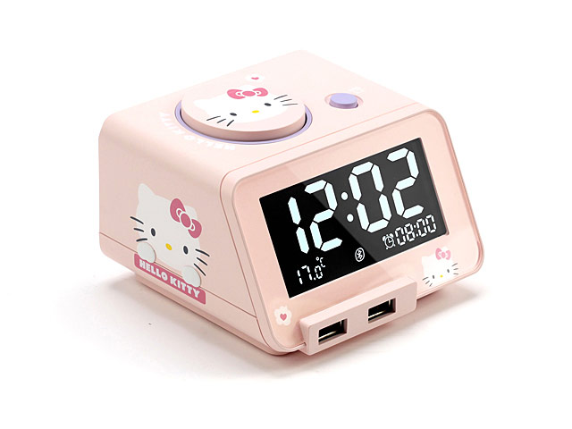 Hello Kitty 4-in-1 Bluetooth Alarm Clock Speaker with Dual USB Charger  (Limited Edition)