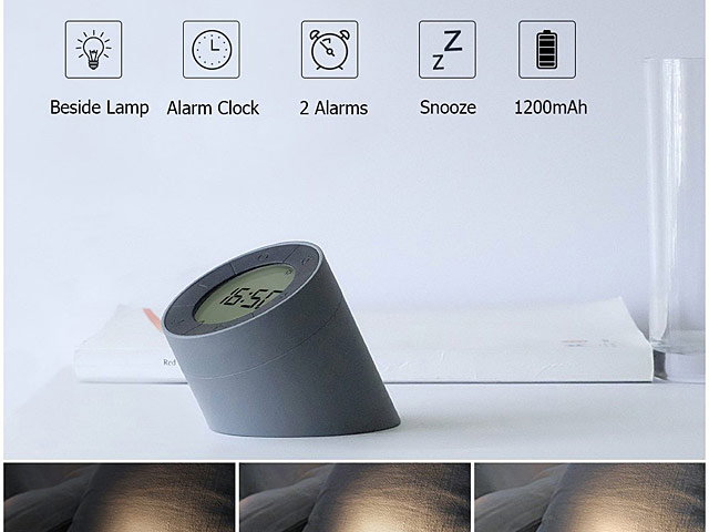 Stylish Bedside Lamp Alarm Clock