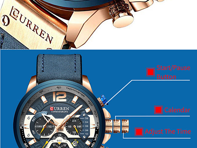 Curren Mens PU Leather Band Strap Wristwatch 8329