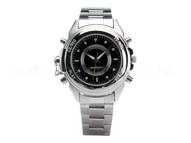 Stainless Steel MP3 Watch (1GB)